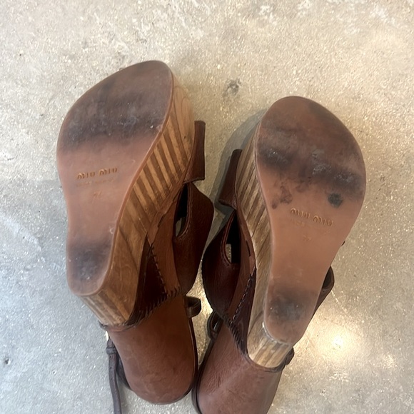 Miu Miu Wooden Mules Size 37 - Picture 6 of 12